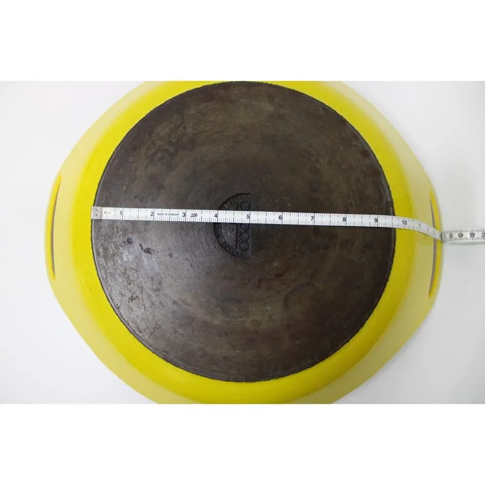Vintage COPCO Michael Lax Yellow Cast Iron Enamel Paella Pan Skillet Denmark MCM
